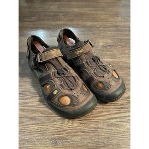 Teva Omnium Men's Leather Sandals Brown 6153 Hiking Outdoor men's sz 12